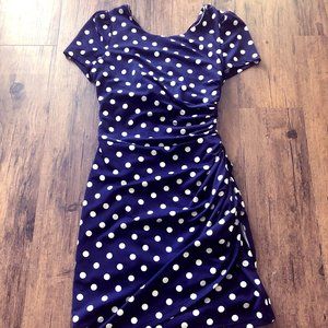 Open Back Blue with white dots